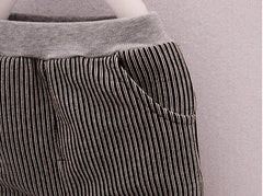 Vår og høst nye gutter og jenter glidelås stripete bukser barnedress