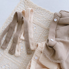 Babysparkdrakt 0-2 år gammel babyklær til babyjente i utenlandsk stil, plissert lotusblad, slynge med klatrermotiv