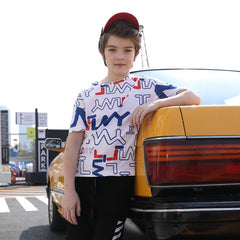 Barne-T-skjorte med trykk