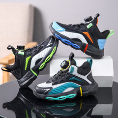 Høst og vinter sklisikre utendørs nye roterende spenne barne vanntette skinn basketballsko