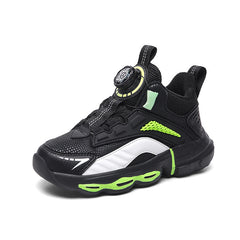 Høst og vinter sklisikre utendørs nye roterende spenne barne vanntette skinn basketballsko