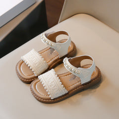 Barnas fasjonable perlestrandsandaler