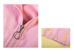 Mote hettejakke med glidelås til barn