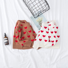 Cardigan for jenter, vinterbarnegenser, balldesign, babystrikkede cardigans, avslappet, småbarnsguttegenser, ullfleecegenser for jenter